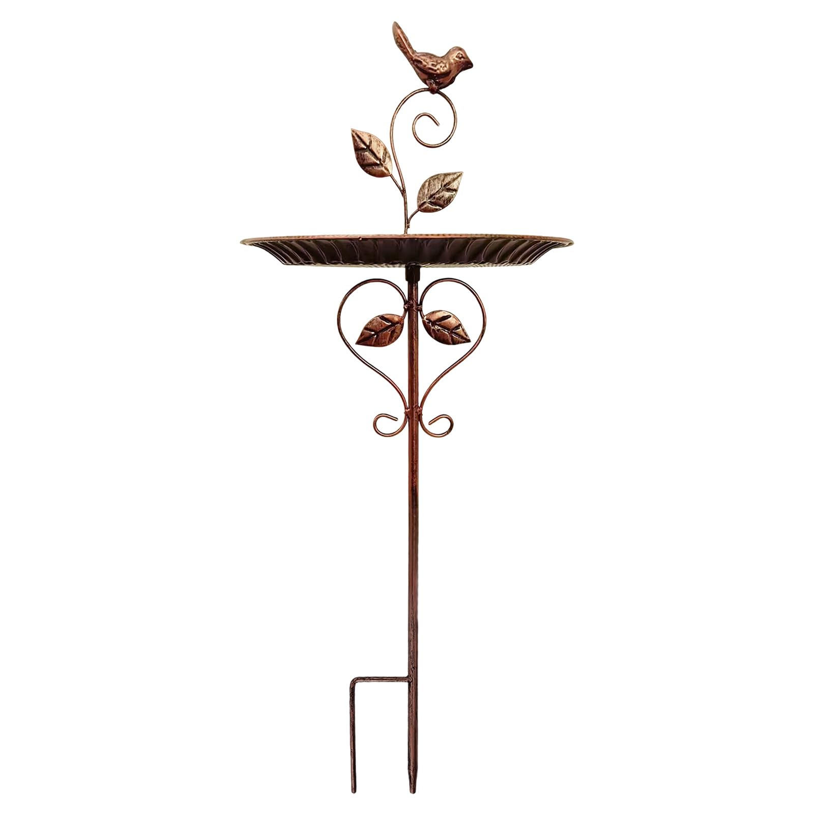 Mangeoire à oiseaux double fonction avec jardinière intégrée en métal vintage