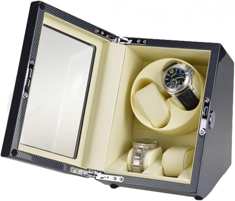 LSLYTQ Watch Winders Watch Winder Boxes Quiet Motor Automatic Rotate Winding Box Mechanical Watch Storage Turn Table Device Watch Winder Watch Box,B,16 * 24 * 22cm Needed