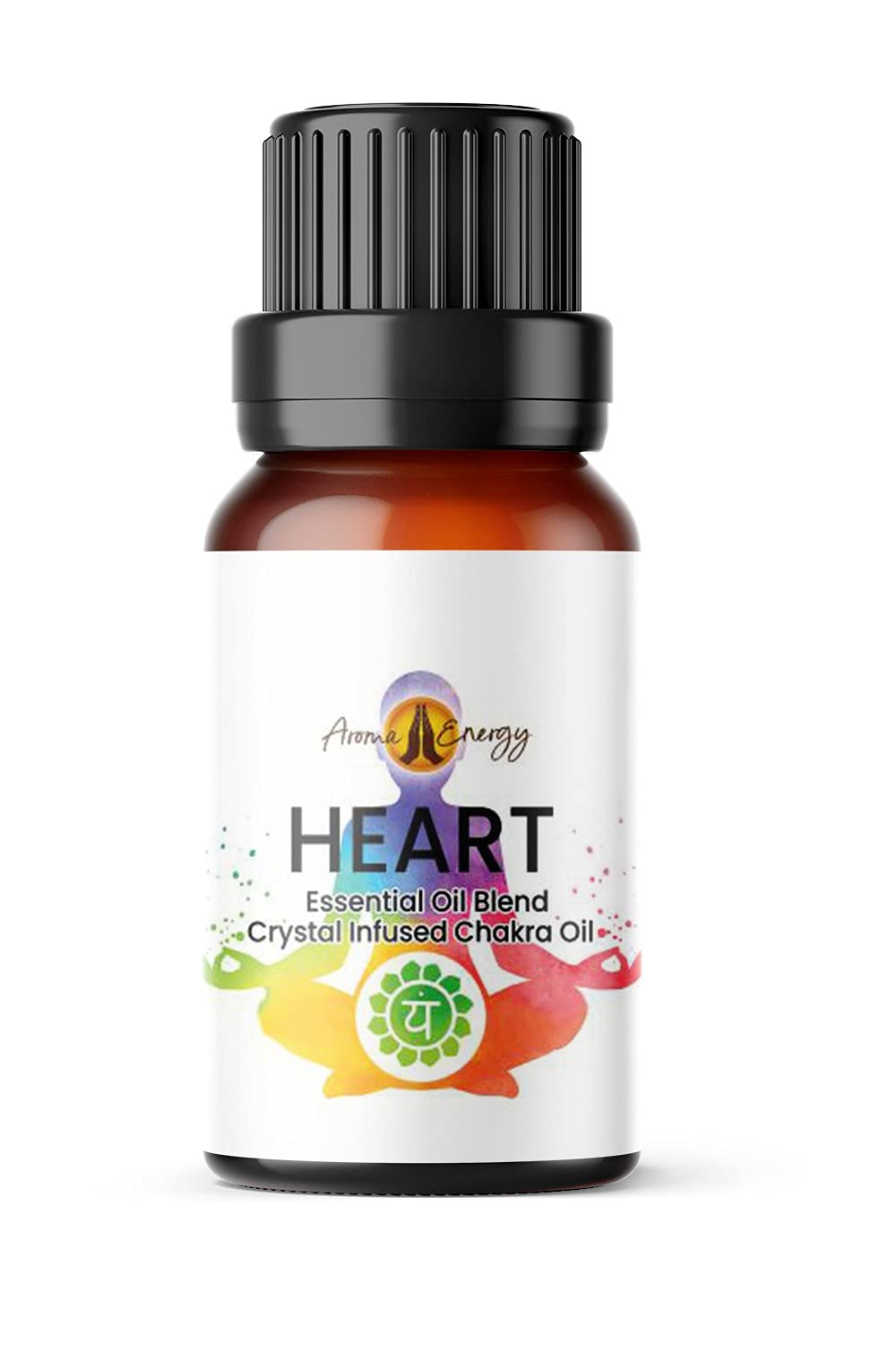 Heart Chakra Essential Oil Blend with Rose Quartz Crystal Chips, 10ml – Rose, Orange & Sandalwood - Aromatherapy Diffuser, Burner, Yoga, Meditation, Bracelets, Kundalini