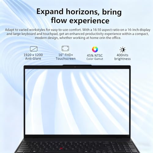 Image of Lenovo ThinkPad L16, 16 inch Touchscreen, Ultra 5 225U, 16GB DDR5, 512GB SSD | Premium E16 Business Laptop AI PC, FHD+ Anti-Glare, > Ultra 7 155U, 2x Thunderbolt 4, Numeric Keypad, IR Webcam, Win 11 Pro