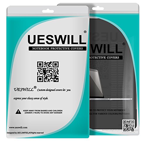 Ueswill Compatible With 2In1 Glossy Crystal Clear Hard Shell Case With Silicone Keyboard Cover For Macbook Pro 15 Inch With Cd-Rom (Non-Retina) (Model A1286)+ Microfibre Cleaning Cloth, Black #TOP7