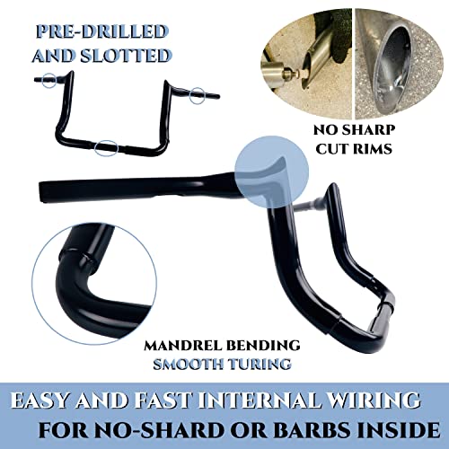 1.5'' Big Dude 12'' Height Handlebars For Harley Davidson Touring Street Glide Handlebars, Ultra Classic Handlebars, Electra Glide Handlebars, Ultra Limited Handlebar & Trike Handlebars Update #TOP5