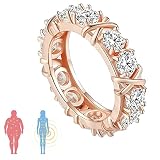 ABHAG Magnetic Zircon Shaping Cross Full Moissanite Diamond Ring，Magnetic Zircon Shaping Ring 925 S
