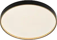 Plafon Led Moderno Sobrepor 24w 33cm Redondo Toronto Estrutura Preto/dourado | LY-8798AM PT+DR