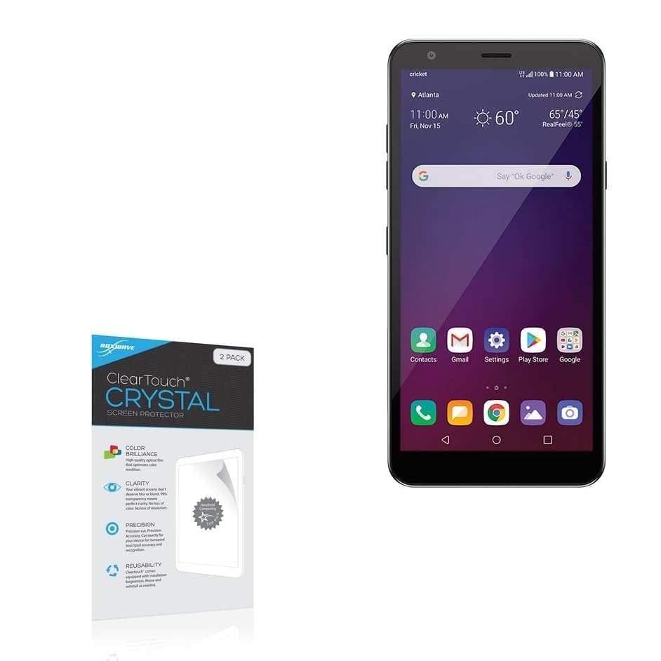BoxWave Screen Protector Compatible with LG Escape Plus - ClearTouch Crystal (2-Pack), HD Film Skin - Shields from Scratches
