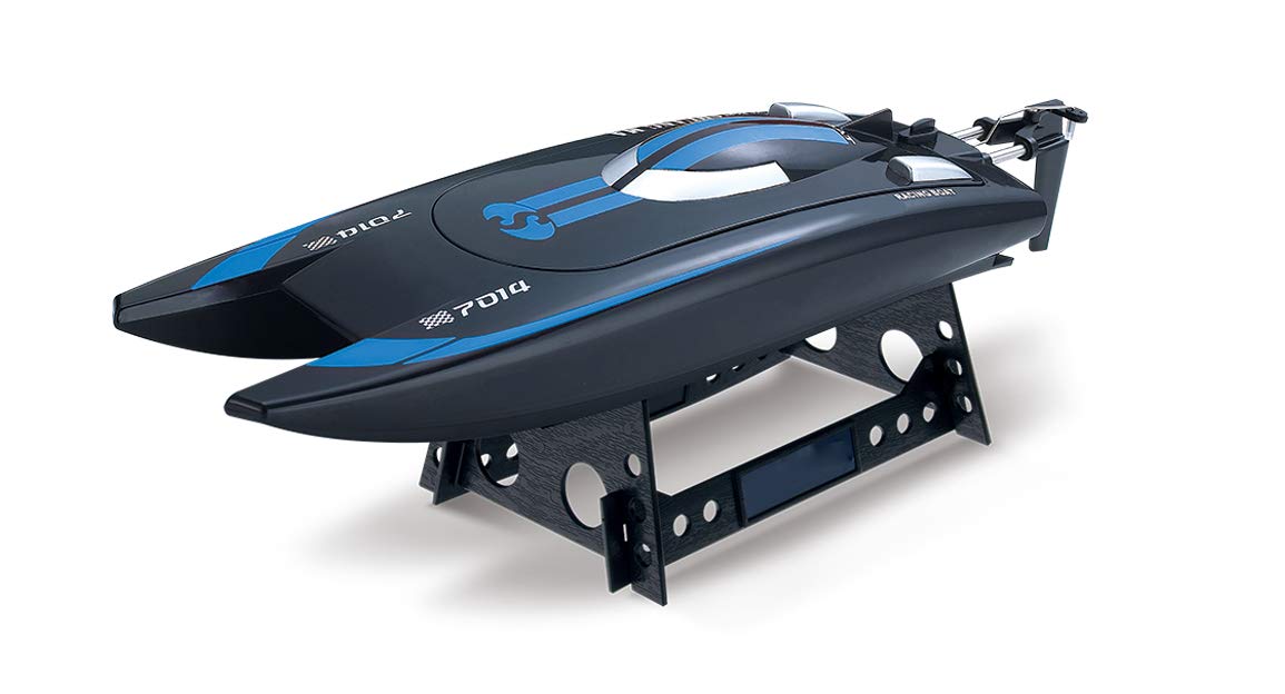 Amewi 26072 Rennkatamaran 7014 RC Einsteiger Motorboot 100% RTR 350 mm, Blau