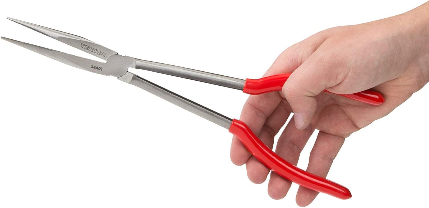 TEKTON 11 Inch Long Reach Long Nose Pliers | 34401