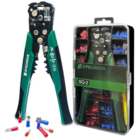 SYEONKOS Automatic Wire Strippers with 260PCS Terminals Cover