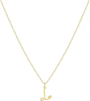 Rotnso Dainty Gold Initial Necklaces for Women, 14K Gold Plated Tiny Letter Pendant Necklace Simple Cute Custom Personalized Monogram Name Choker Trendy Minimalist Jewelry Gift