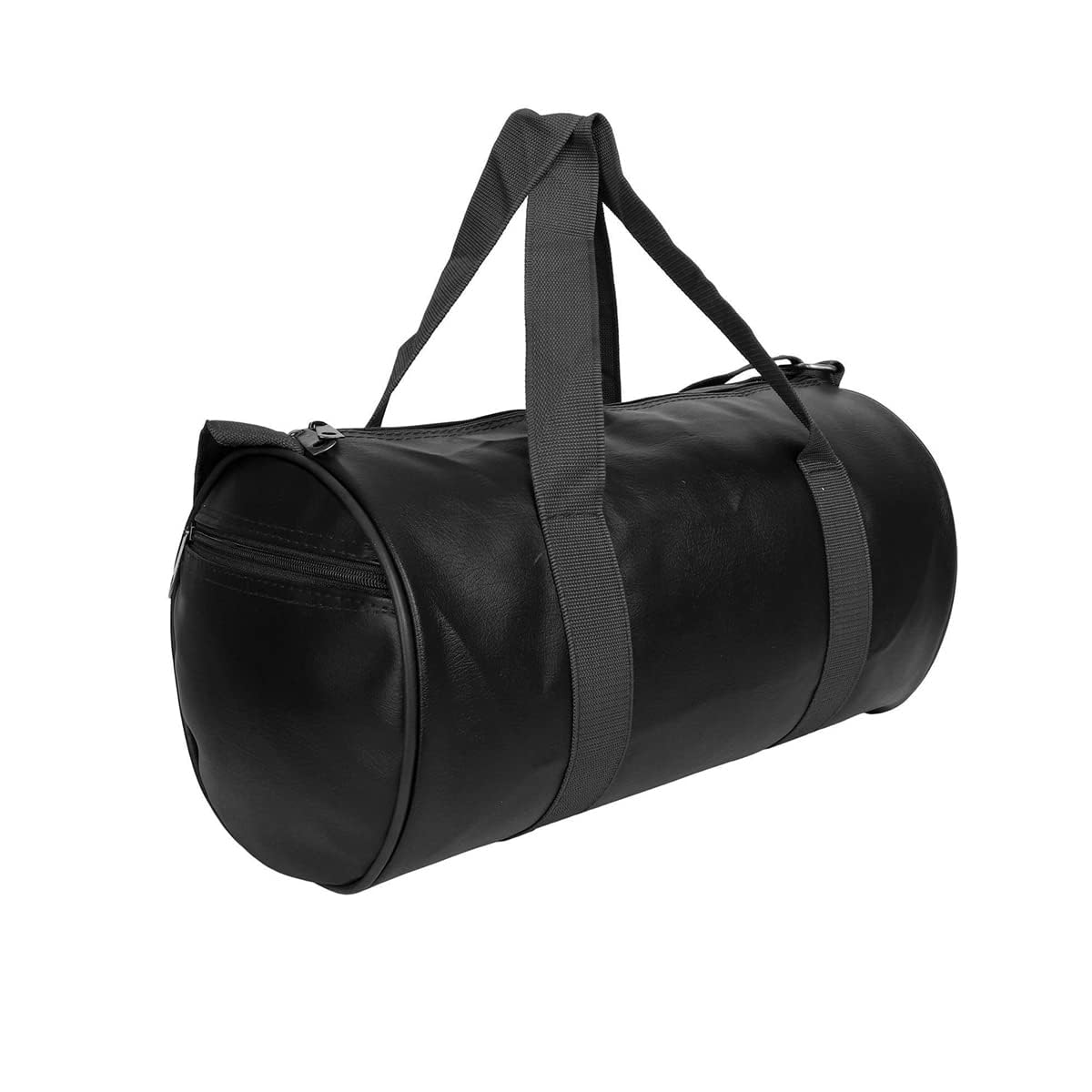 20l leather gym duffle bag for men & women | adjustable shoulder gym bag | unisex gym bag | duffle bag for gym, sports, training, workout & fitness bag. (black)