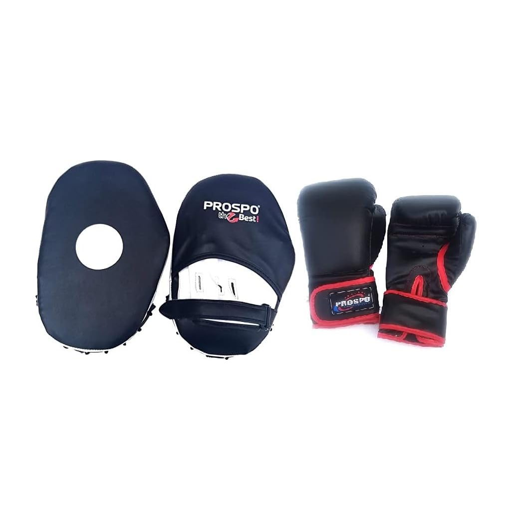 Prospo Straight Focus pad, Focus pad for Boxing, Focus pad Everlast, Straight Focus Pad and Boxing Glove for Unisex with Boxing Gloves 12oz (Black/White) (B072BK67M2) Amazon Price History, Amazon Price Tracker