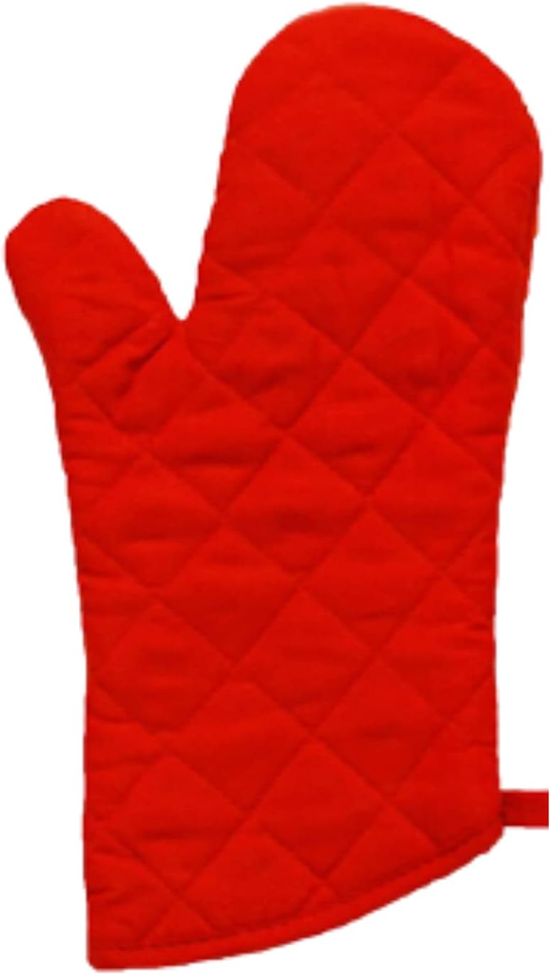 Home Collection Chef-Themed Kitchen Mitts, Pot Holder, & Kitchen Towels Set (Red)