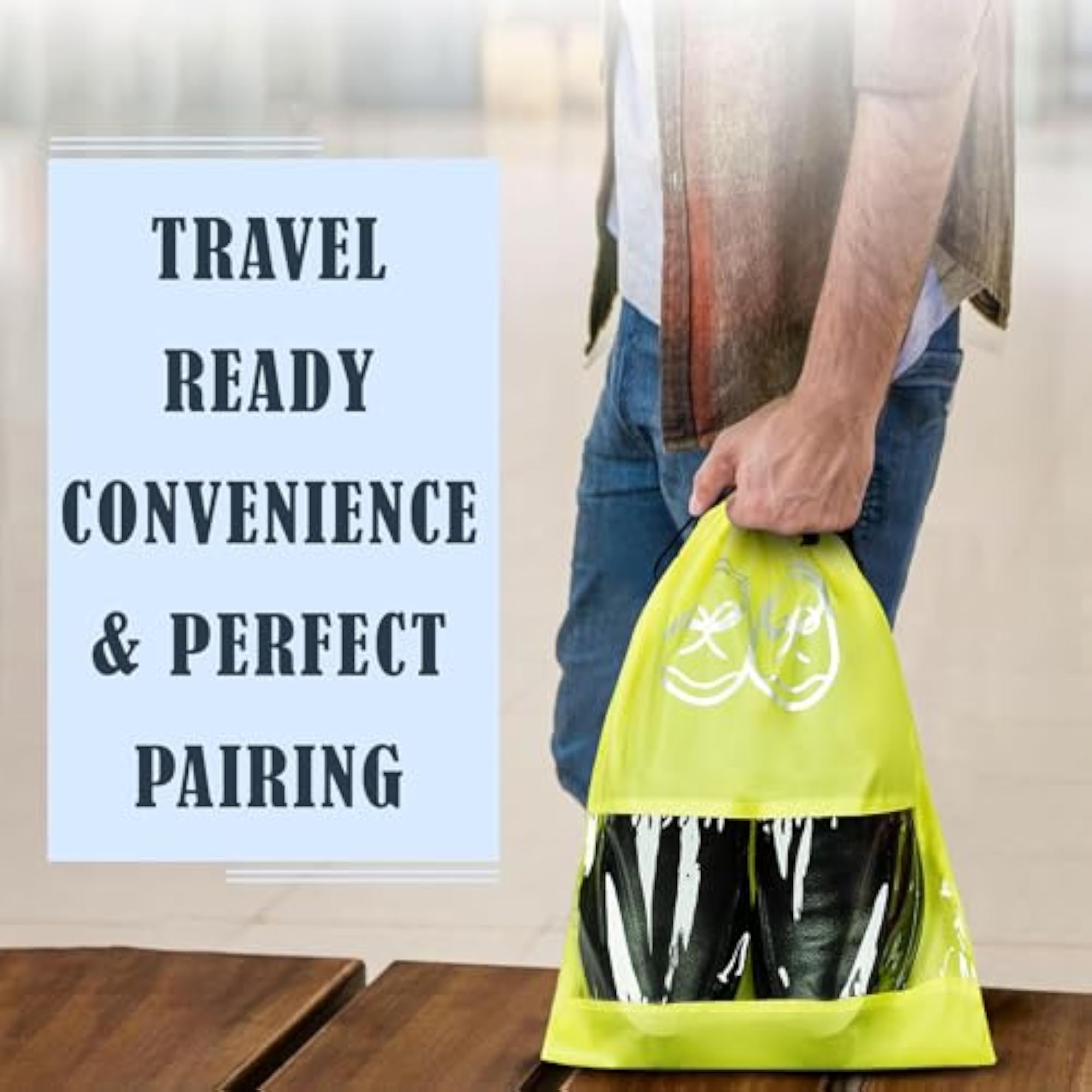 Pack of 12 Travel Shoe Organizers, Waterproof Storage Bags