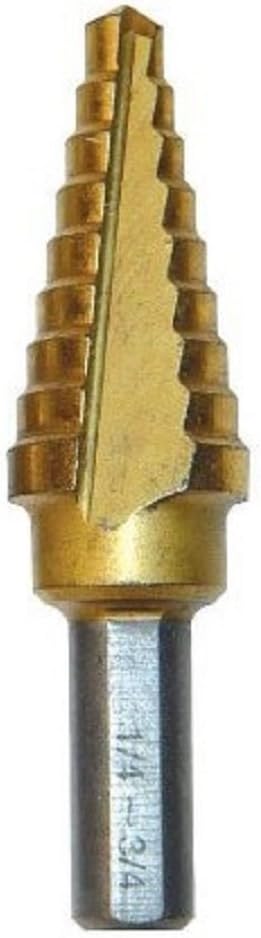 ABN 1/4 in Drive Titanium Step Drill Bit Set Unibit Step Drill Bit 3-Piece Step Bit Set, 1/4-3/4, 3/16-1/2, 1/8-1/2 Inch