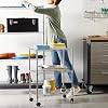 Amazon Basics 3-Shelf Adjustable, Heavy Duty Storage Shelving Unit on 4 ...