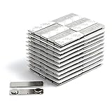 50 Pack - Magnetic Name Badge Tag Fastener Backing with Adhesive