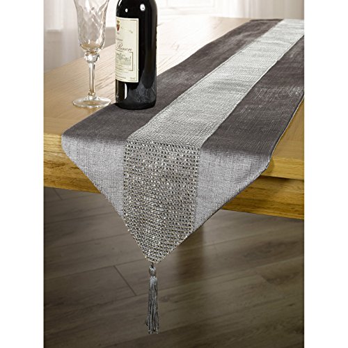 Emma Barclay Tasseled Runner Eclat Tasseled Runner 13 x 72 inches White, 13x72 (33x183cm) - Image 4