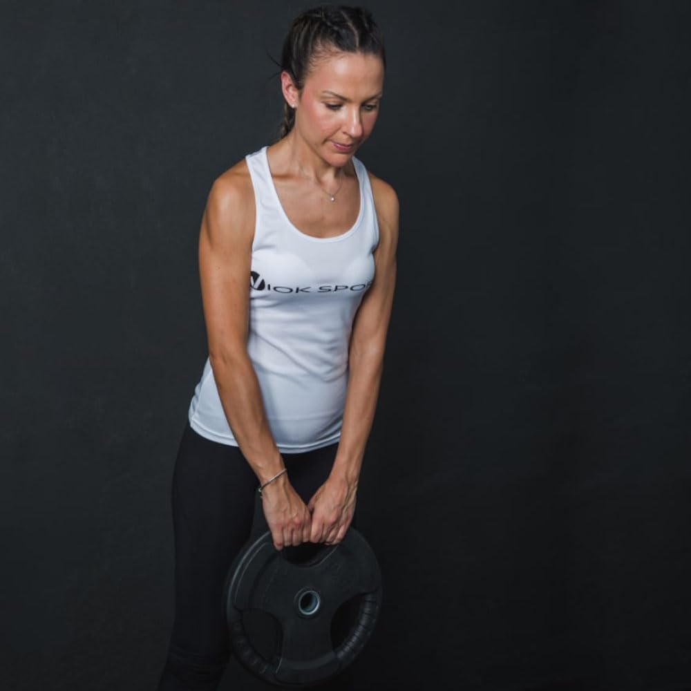 Disco de Caucho con Agarre 30 mm Viok Sport – Entrenamientos Funcionales y Musculación - Compatible con Barras de 30 y 28 mm - Disponible en 1,5, 2,5, 5, 10, 15 y 20 Kg