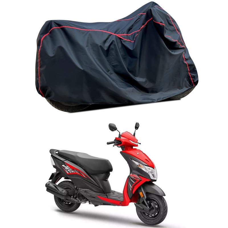 Image of Waterproof Scooter Cover Compatible with Honda Dio Fabric UV Protection (Black)
