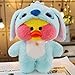 GXYMF 30cm Kawaii Lalafanfan Pato de Peluche de Juguete Animales de Peluche Pato Amarillo Juguetes para niñas Regalo para niños Azul