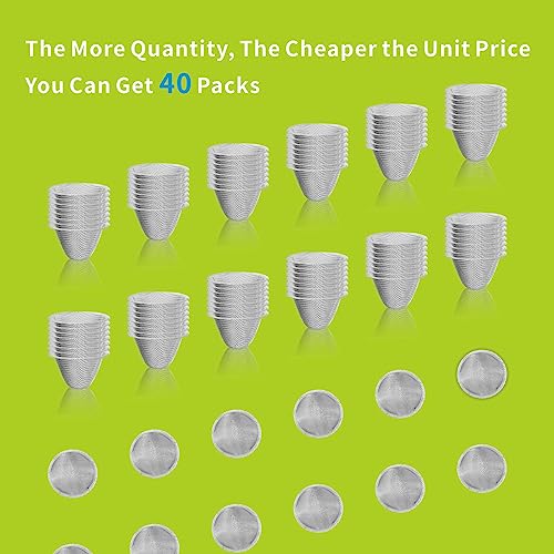 40 Pieces 5/8 Inch Stainless Steel Mesh Clean Screens with Tapered Design, 0.63 Inch Size, Along with A 3-in-1 Cleaning Tool, Brush, and Stainless Steel Storage Box Adjustable Size - Image 6