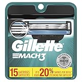 Gillette Mach3 Men’s Razor Blades – 15 Refills, Basic