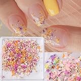 3D Dried Flowers for Nails, Spring Flower Nail Art Stickers 1Box Dried Flowers for Resin Crafts Colorful Small Natural Floral Dried Flower Decals for Summer Acrylic Nails Design Manicure Accessories