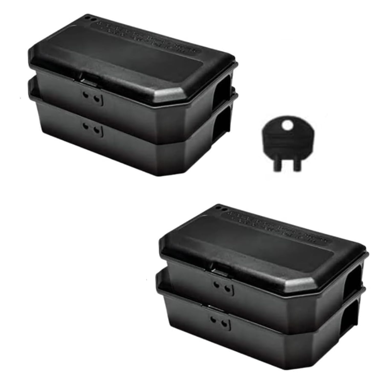 Mouse Bait Station Box Rat Bait Boxes Rodent Bait Box Tamper Resistant Universal Hold Mice Poison Safely for Safe Control of Poison & Rodent Traps. (Pack of 4)