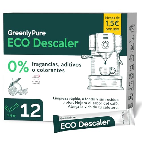 GREENLY PURE Descalcificador de Cafetera Ecológico Universal,