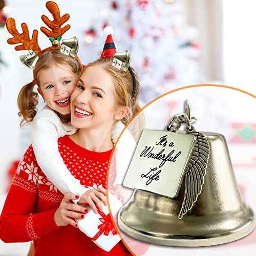 Christmas Decorations Christmas Ornaments Its A Wonderful Life Bell Christmas Gifts Angel Wings Bells Ornaments Christmas Tree Decorations With Gold Ribbon Perfect Annual Christmas Decor Red Gifts Box #TOP3
