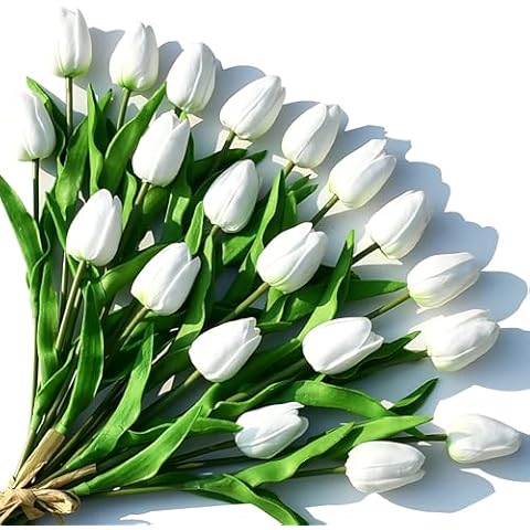ONLY ART 20pcs White Tulips Cover