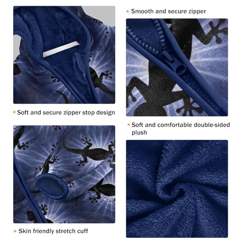 CHIFIGNO Black Gecko Toddler Boy Zip up Jacket Lightweight Soft Sweatshirt Jacket 3T3