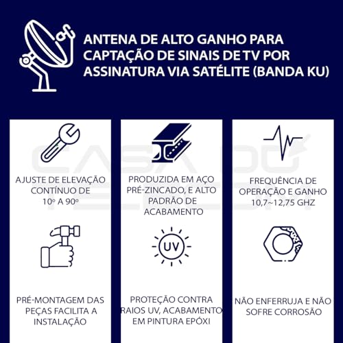 RECEPTOR DE TV VIVENSIS VX10 SAT HD + ANTENA BANDA KU + LNBF SIMPLES