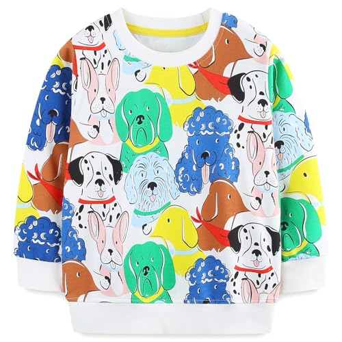 Image of Bumeex Girls Cotton Crewneck Cute Sweatshirts The Hedgehog and The Fox Pink 2-7T