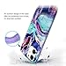 CAOUME Compatible with iPhone 11 Case (2019 Release) Holographic Purple Marble Design Glitter Protective Stylish Cases for Apple Phone(6.1