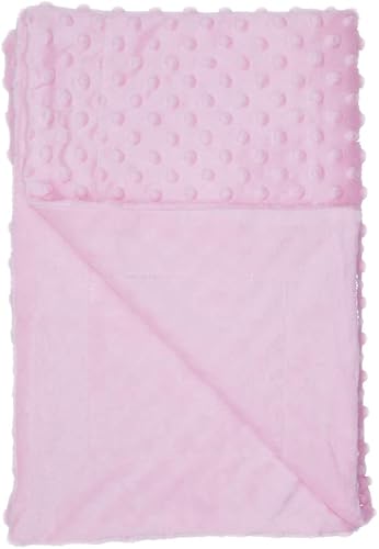 Manta de bebé unisex para niños, manta de bebé suave Minky Dot- Manta de forro polar Sherpa de 30 x 40 pulgadas, color rosa