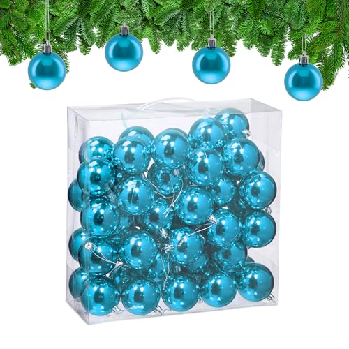 Relaxdays Weihnachtskugeln im 50er Set, Kunststoff, D: 6 cm, Festliche...