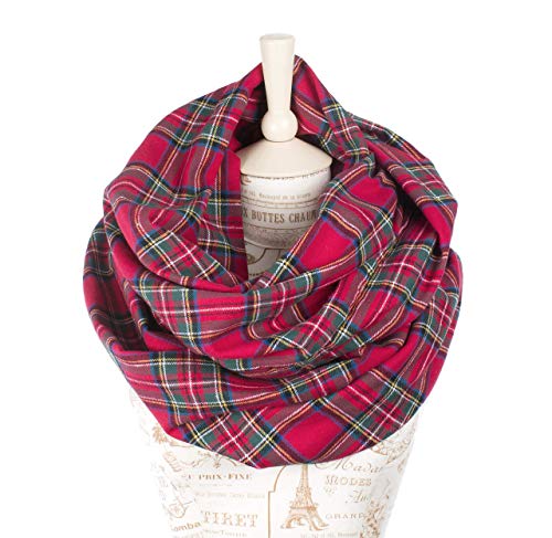 Plaid Infinity Scarf (Red Royal Stewart Tartan)
