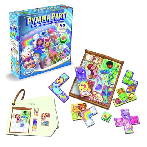 ThinkFun - 76651 - Pyjama Party - Le Jeu de logique avec des Animaux en Peluche