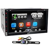 Car Stereo DVD CD Player - FOIIOE Double Din Bluetooth Audio in Dash Head Unit 7 Inch Touchscreen Car Radio Receiver Head Unit MP3 Player CD DVD USB SD AM FM Radio Receiver Backup Camera