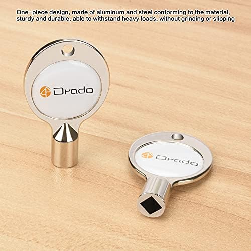 Drado 2 Pack 5mm Radiator Bleed Keys Solid Radiator Bleed Key Square Opening Keys Radiator Air Bleed Key Radiator Valve Vent Key for Screw Air Valve Faucet with Keyring