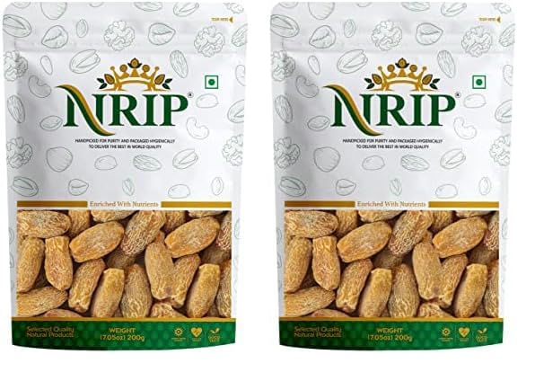 Image of NRIP Yellow Dates Dry Khajoor (Pila Chuara) 200 Gm (Pack of 2)