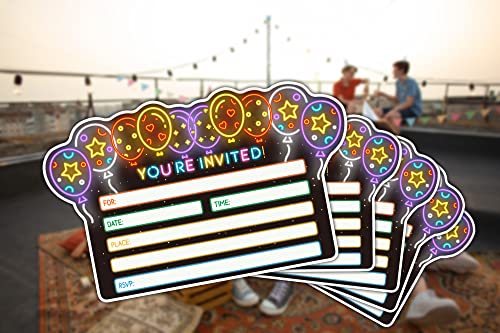 Birthday Party Invitation Cards For Teens, Colorful Balloon Party, Party Invitation For Girls Boys, Party Celebration For Kids, Party Supplies, Decorations, 20 Cards With 20 Envelopes – Yx038 #TOP3
