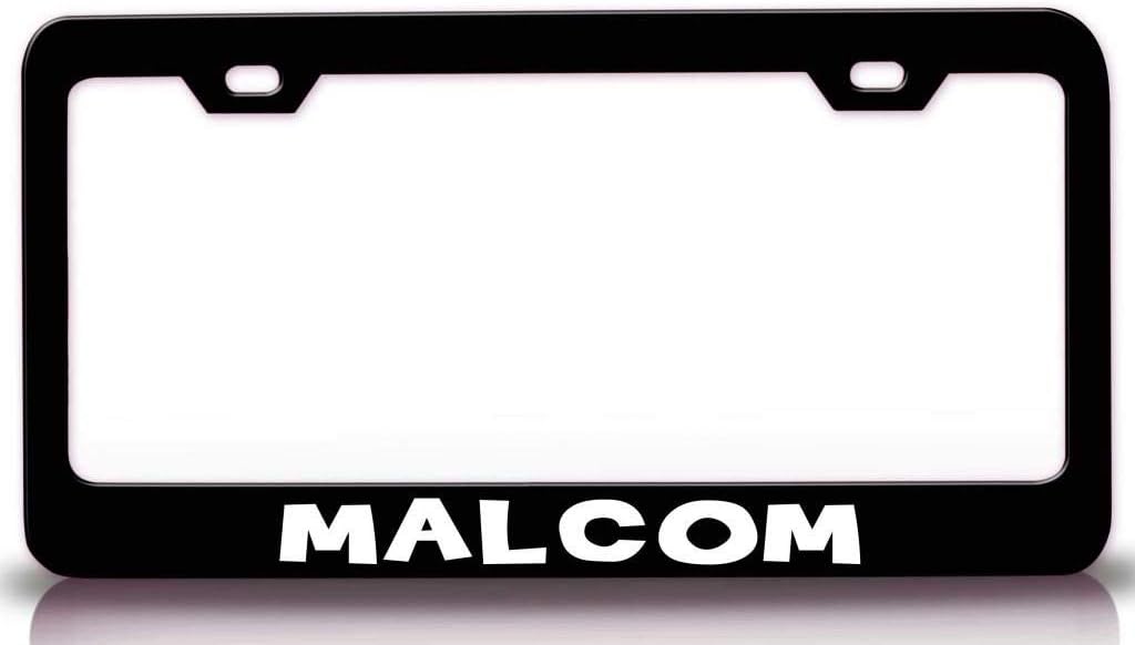 Malcom Male Name Metal Car SUV Truck License Plate Frame Bl o94