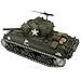 Modified TK7.0 Edition 1/16 2.4ghz Remote Control US M4A3 Sherman Tank Model(360-Degree Rotating Turret)(Steel Gear Gearbox)(3800mah Battery)(Metal Tracks &Sprocket Wheel & Idle Wheel)