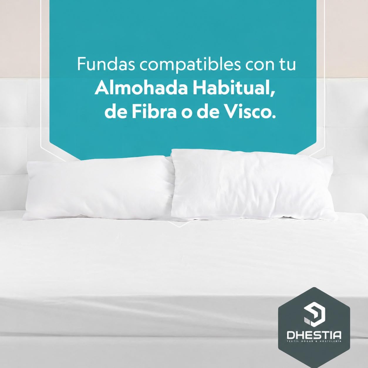 DHESTIA HOME - Funda Nórdica Algodón 100% Cama 180 x 190/200 cm - Juego 3 Piezas Blanco Tipo Hotel: Funda Nórdica, Bajera Ajustable y Funda Almohada - Tejido Natural Transpirable - Lavado a Máquina