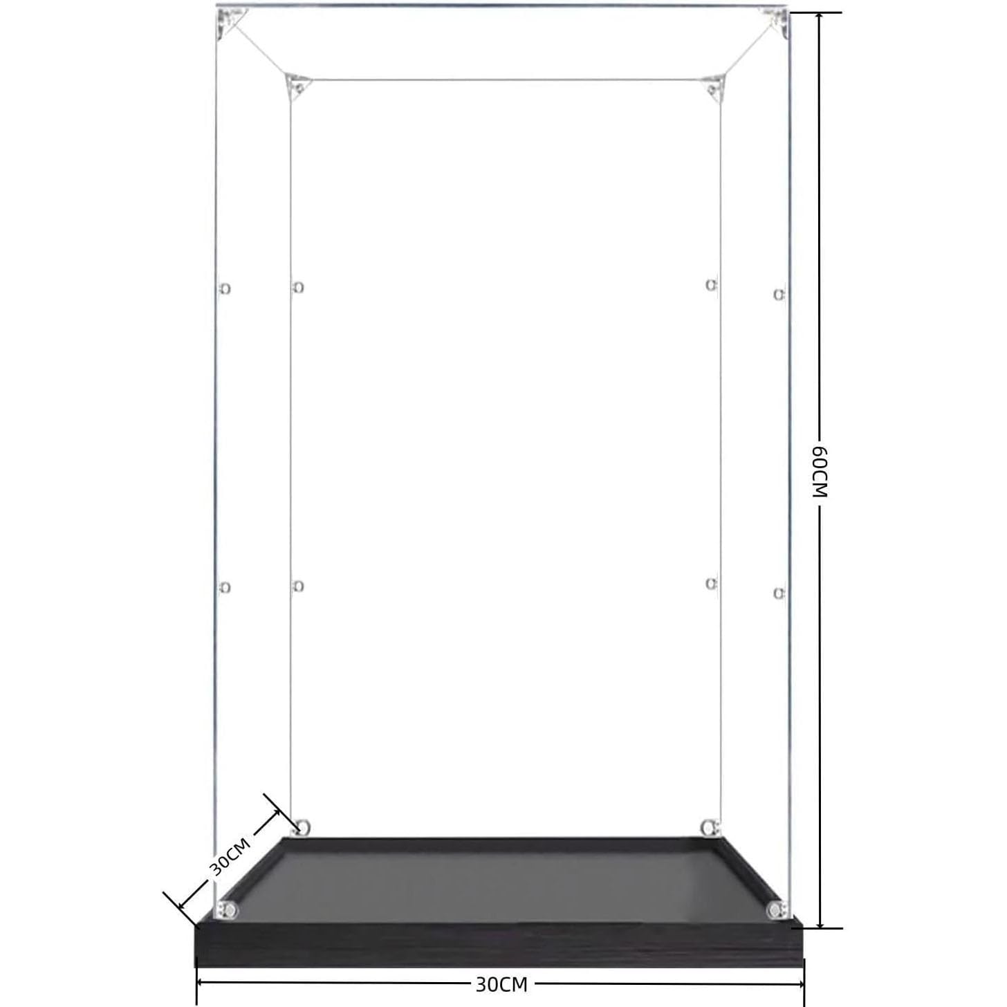 Acrylic Vetrina Teca Plexiglass per 21335 Faro elettrico Teca Espositiva Trasparente Antipolvere Vetrinetta per Collezionismo 30 x 30 x 60cm (D2MM)