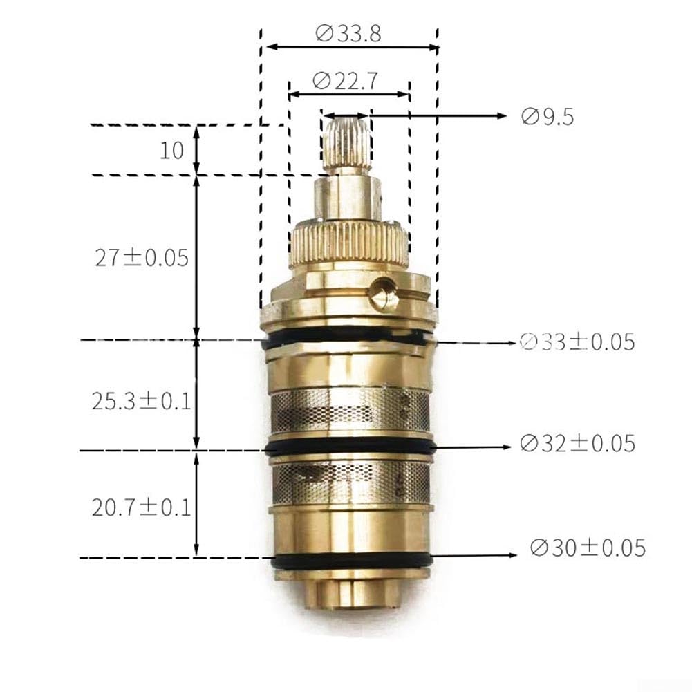 Cartouche thermostatique de rechange pour barre de douche, poignée de valve de douche H6, cartouche thermostatique de contrôle de la température pour barre de douche