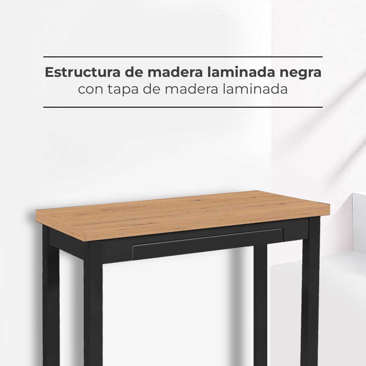 ASTIMESA Tavolo da Cucina a Libro, amazzone, 80 x 40 cm a 80 x 80 cm