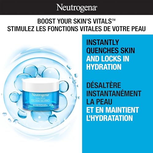 Neutrogena Hydro Boost Gel Cream Face Moisturizer - Oil-Free Facial Cream with Hyaluronic Acid for Dry Skin - Lightweight, Non-Comedogenic Daily Hydrating Formula, 47mL - Image 6